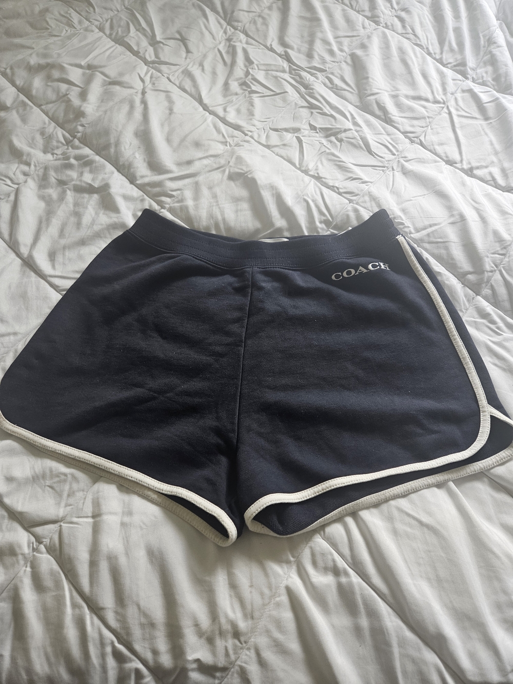 Coach Navy Shorts with White Trim
